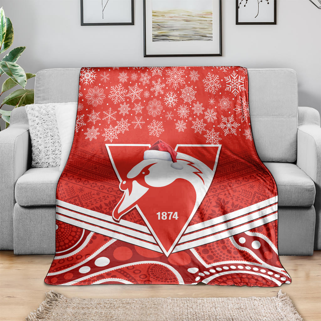 personalised-swans-football-christmas-blanket-merry-xmas-2023-mix-aboriginal-art
