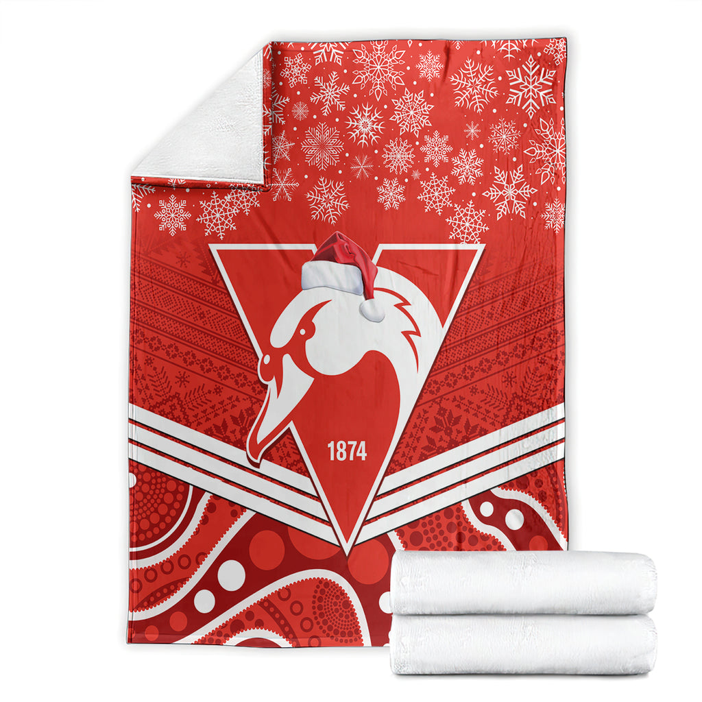 personalised-swans-football-christmas-blanket-merry-xmas-2023-mix-aboriginal-art