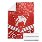 personalised-swans-football-christmas-blanket-merry-xmas-2023-mix-aboriginal-art