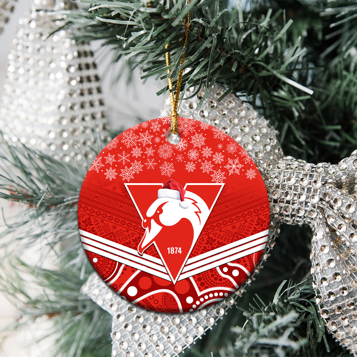 swans-football-christmas-ceramic-ornament-merry-xmas-2023-mix-aboriginal-art