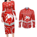 personalised-swans-football-christmas-couples-matching-long-sleeve-bodycon-dress-and-long-sleeve-button-shirt-merry-xmas-2023-mix-aboriginal-art