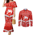 personalised-swans-football-christmas-couples-matching-mermaid-dress-and-long-sleeve-button-shirt-merry-xmas-2023-mix-aboriginal-art