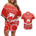 personalised-swans-football-christmas-couples-matching-off-shoulder-short-dress-and-hawaiian-shirt-merry-xmas-2023-mix-aboriginal-art