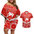 personalised-swans-football-christmas-couples-matching-off-shoulder-short-dress-and-hawaiian-shirt-merry-xmas-2023-mix-aboriginal-art