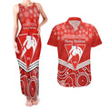personalised-swans-football-christmas-couples-matching-tank-maxi-dress-and-hawaiian-shirt-merry-xmas-2023-mix-aboriginal-art