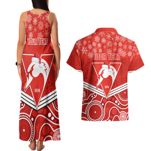 personalised-swans-football-christmas-couples-matching-tank-maxi-dress-and-hawaiian-shirt-merry-xmas-2023-mix-aboriginal-art