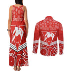 personalised-swans-football-christmas-couples-matching-tank-maxi-dress-and-long-sleeve-button-shirt-merry-xmas-2023-mix-aboriginal-art