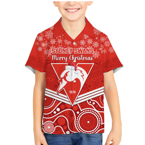 personalised-swans-football-christmas-family-matching-mermaid-dress-and-hawaiian-shirt-merry-xmas-2023-mix-aboriginal-art