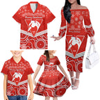 personalised-swans-football-christmas-family-matching-off-shoulder-long-sleeve-dress-and-hawaiian-shirt-merry-xmas-2023-mix-aboriginal-art