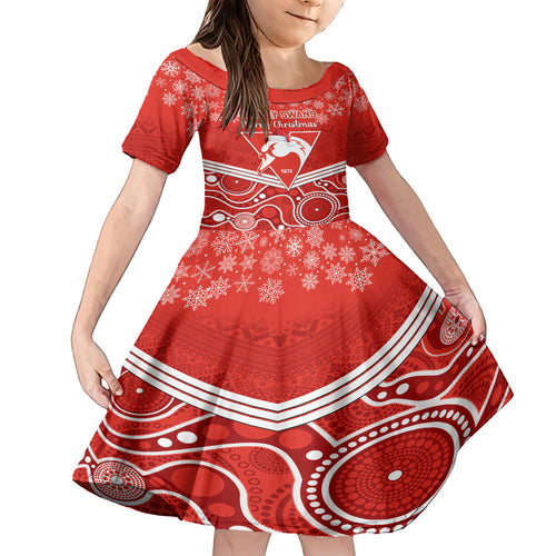 personalised-swans-football-christmas-family-matching-off-shoulder-maxi-dress-and-hawaiian-shirt-merry-xmas-2023-mix-aboriginal-art