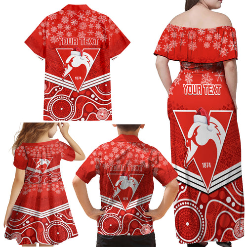 personalised-swans-football-christmas-family-matching-off-shoulder-maxi-dress-and-hawaiian-shirt-merry-xmas-2023-mix-aboriginal-art
