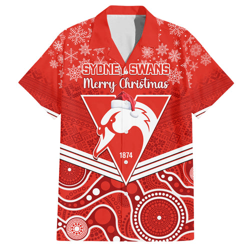 personalised-swans-football-christmas-family-matching-off-shoulder-maxi-dress-and-hawaiian-shirt-merry-xmas-2023-mix-aboriginal-art