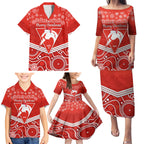 personalised-swans-football-christmas-family-matching-puletasi-dress-and-hawaiian-shirt-merry-xmas-2023-mix-aboriginal-art
