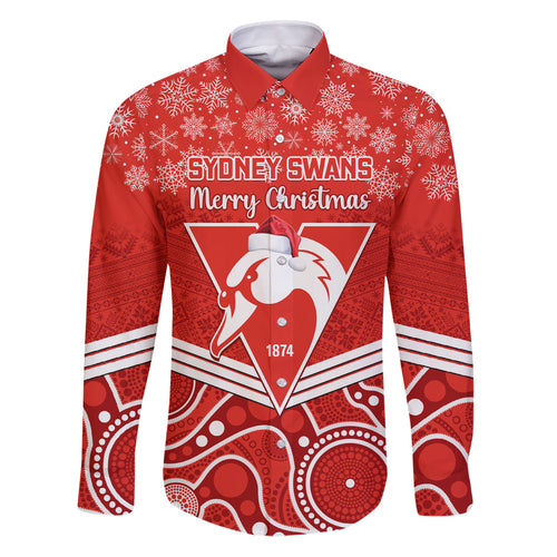 personalised-swans-football-christmas-family-matching-puletasi-dress-and-hawaiian-shirt-merry-xmas-2023-mix-aboriginal-art