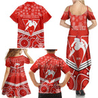 personalised-swans-football-christmas-family-matching-summer-maxi-dress-and-hawaiian-shirt-merry-xmas-2023-mix-aboriginal-art