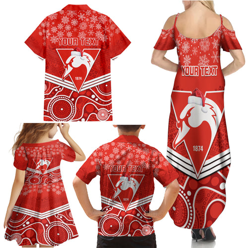 personalised-swans-football-christmas-family-matching-summer-maxi-dress-and-hawaiian-shirt-merry-xmas-2023-mix-aboriginal-art