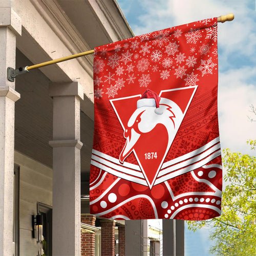 personalised-swans-football-christmas-garden-flag-merry-xmas-2023-mix-aboriginal-art
