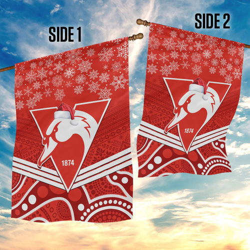 personalised-swans-football-christmas-garden-flag-merry-xmas-2023-mix-aboriginal-art