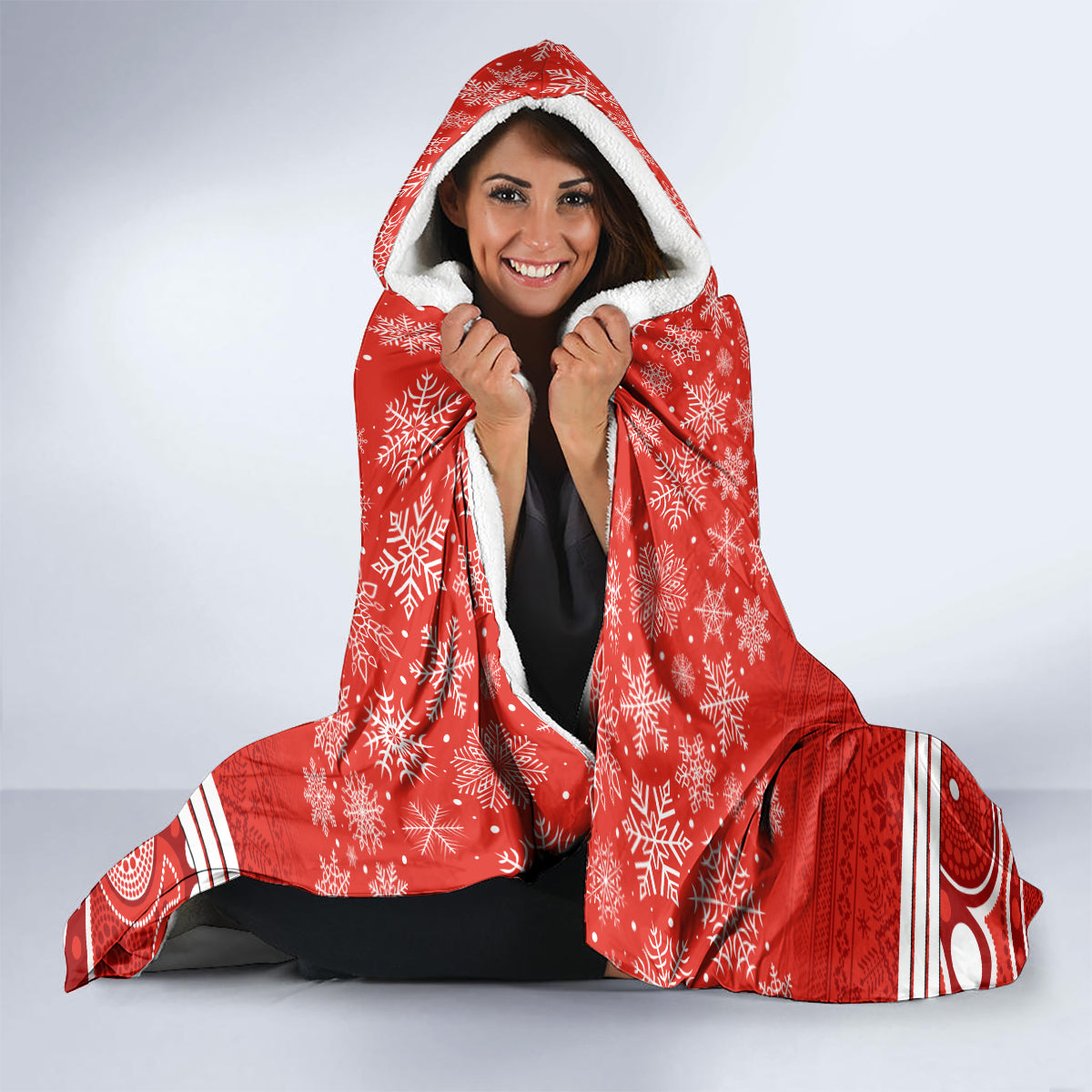 personalised-swans-football-christmas-hooded-blanket-merry-xmas-2023-mix-aboriginal-art