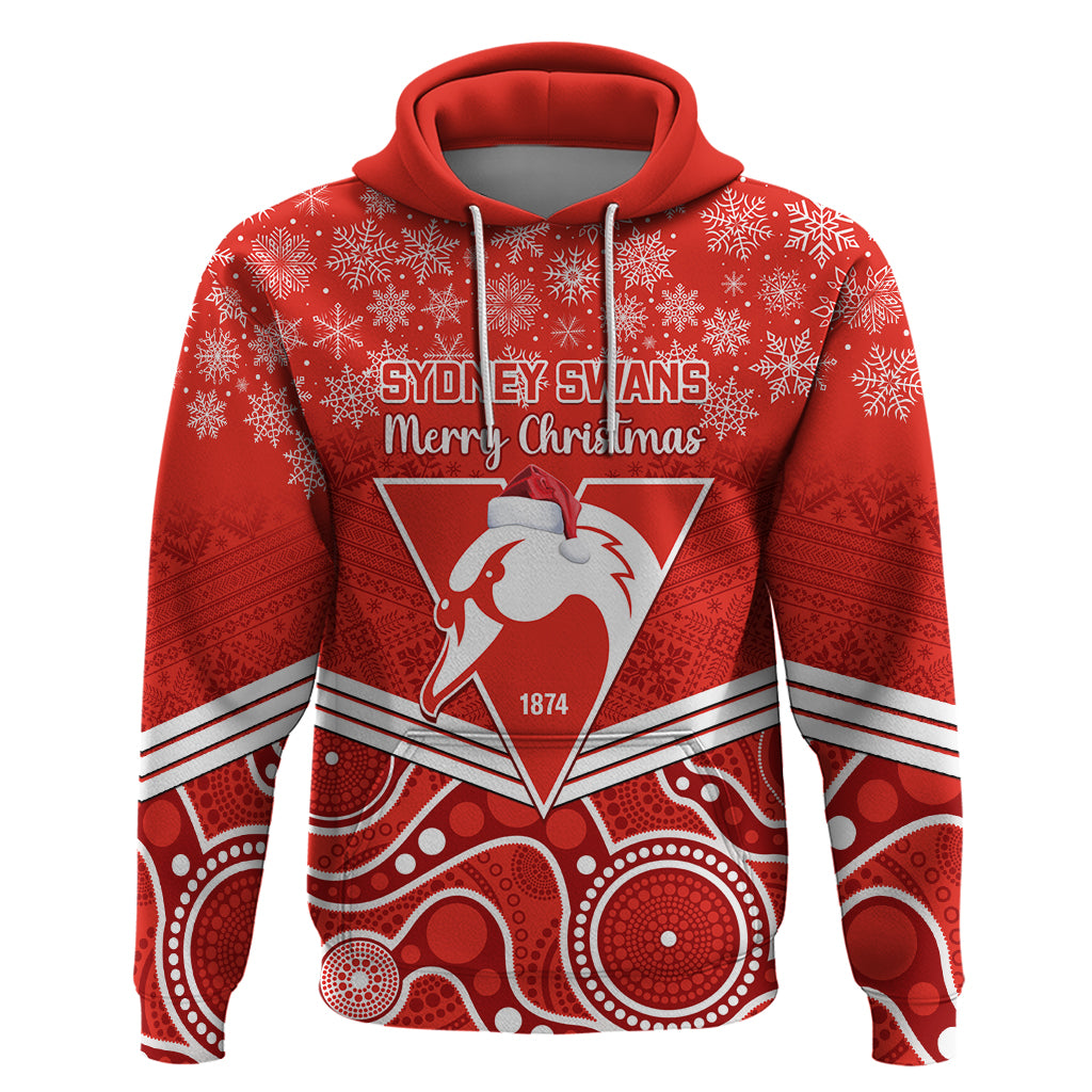 personalised-swans-football-christmas-hoodie-merry-xmas-2023-mix-aboriginal-art