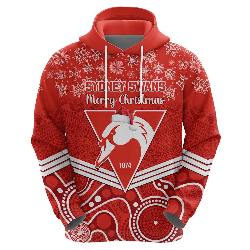 personalised-swans-football-christmas-hoodie-merry-xmas-2023-mix-aboriginal-art