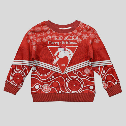 personalised-swans-football-christmas-kid-ugly-christmas-sweater-merry-xmas-2023-mix-aboriginal-art