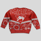 personalised-swans-football-christmas-kid-ugly-christmas-sweater-merry-xmas-2023-mix-aboriginal-art