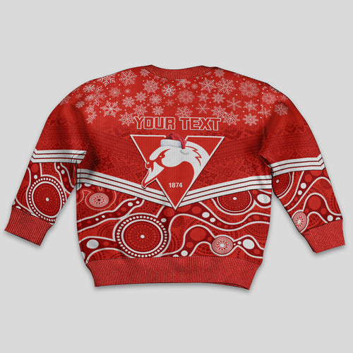 personalised-swans-football-christmas-kid-ugly-christmas-sweater-merry-xmas-2023-mix-aboriginal-art