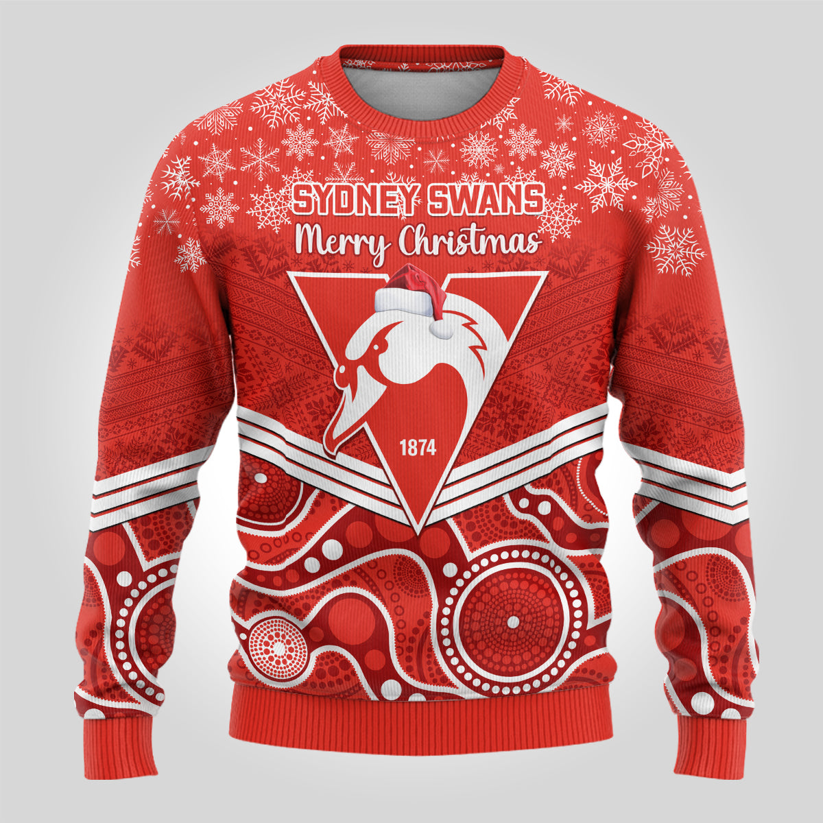 personalised-swans-football-christmas-ugly-christmas-sweater-merry-xmas-2023-mix-aboriginal-art