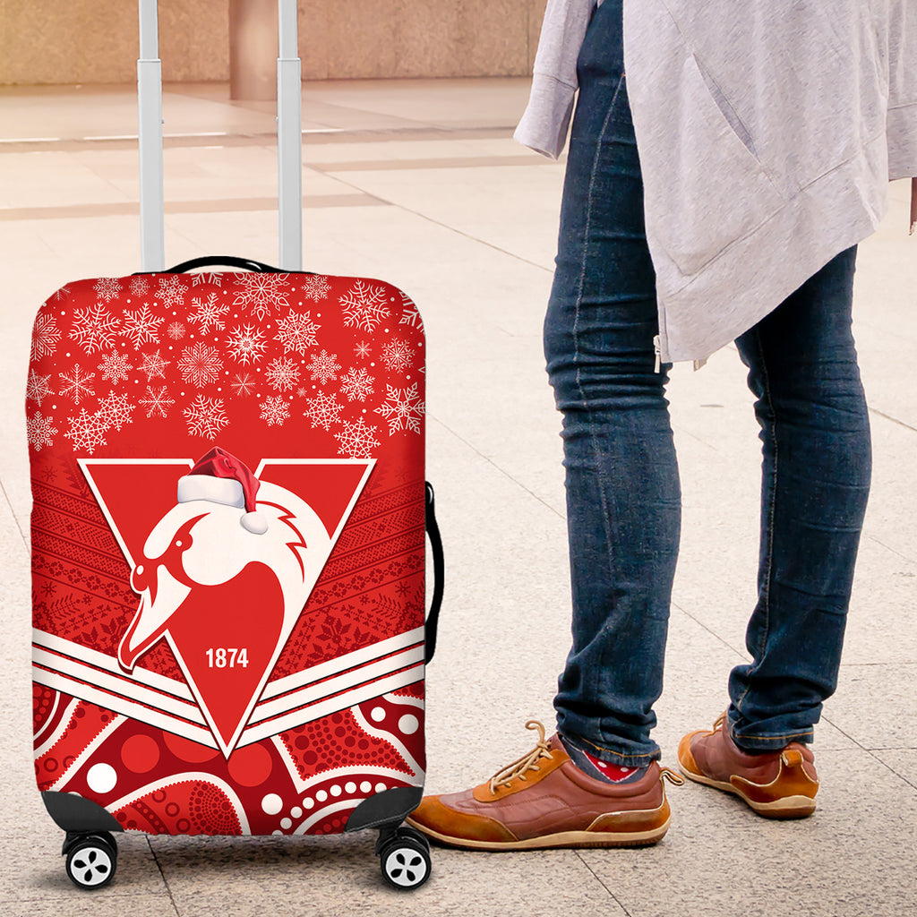 personalised-swans-football-christmas-luggage-cover-merry-xmas-2023-mix-aboriginal-art