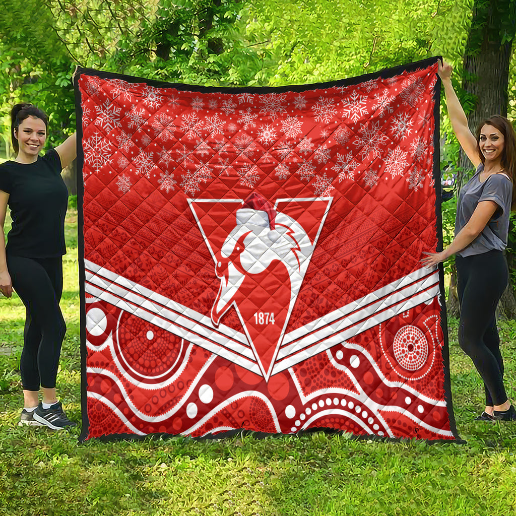 personalised-swans-football-christmas-quilt-merry-xmas-2023-mix-aboriginal-art