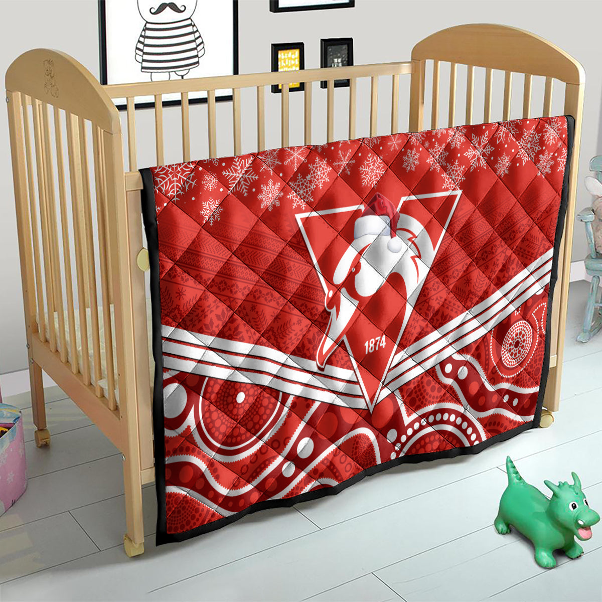 personalised-swans-football-christmas-quilt-merry-xmas-2023-mix-aboriginal-art