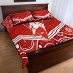 personalised-swans-football-christmas-quilt-bed-set-merry-xmas-2023-mix-aboriginal-art