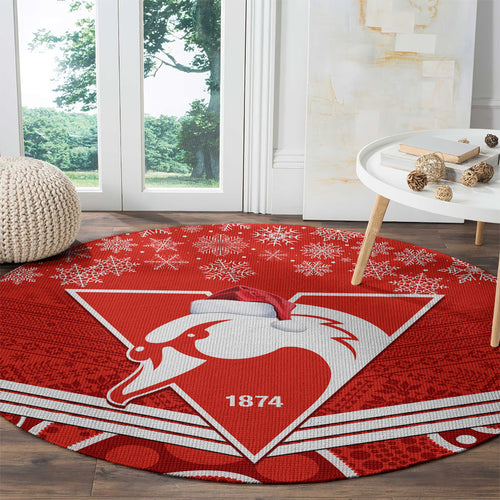 personalised-swans-football-christmas-round-carpet-merry-xmas-2023-mix-aboriginal-art