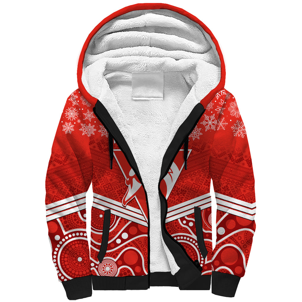 personalised-swans-football-christmas-sherpa-hoodie-merry-xmas-2023-mix-aboriginal-art