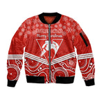 personalised-swans-football-christmas-sleeve-zip-bomber-jacket-merry-xmas-2023-mix-aboriginal-art