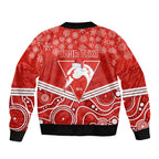 personalised-swans-football-christmas-sleeve-zip-bomber-jacket-merry-xmas-2023-mix-aboriginal-art