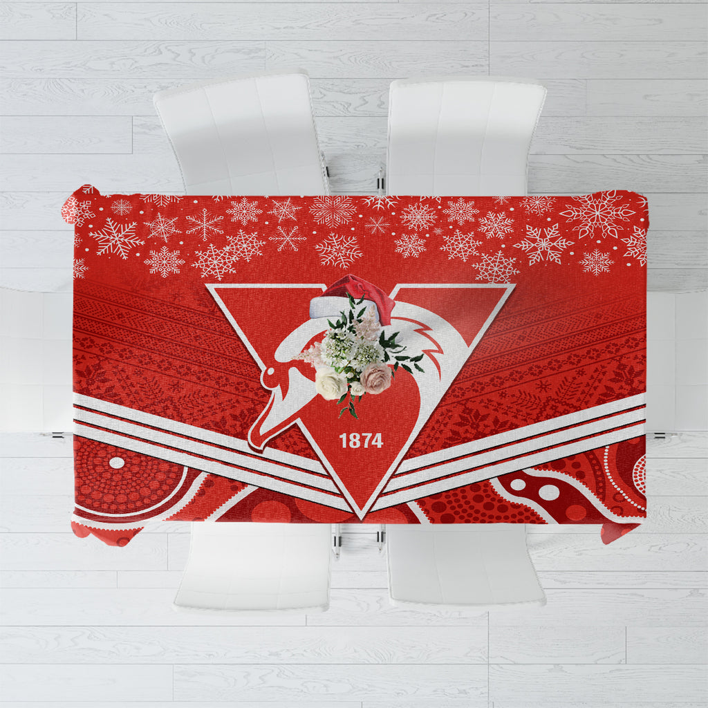 personalised-swans-football-christmas-tablecloth-merry-xmas-2023-mix-aboriginal-art