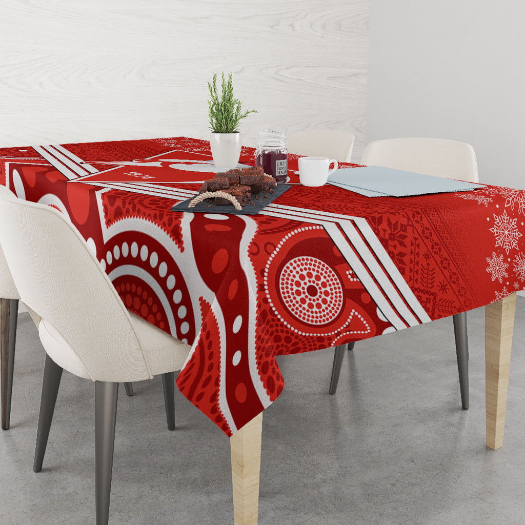personalised-swans-football-christmas-tablecloth-merry-xmas-2023-mix-aboriginal-art