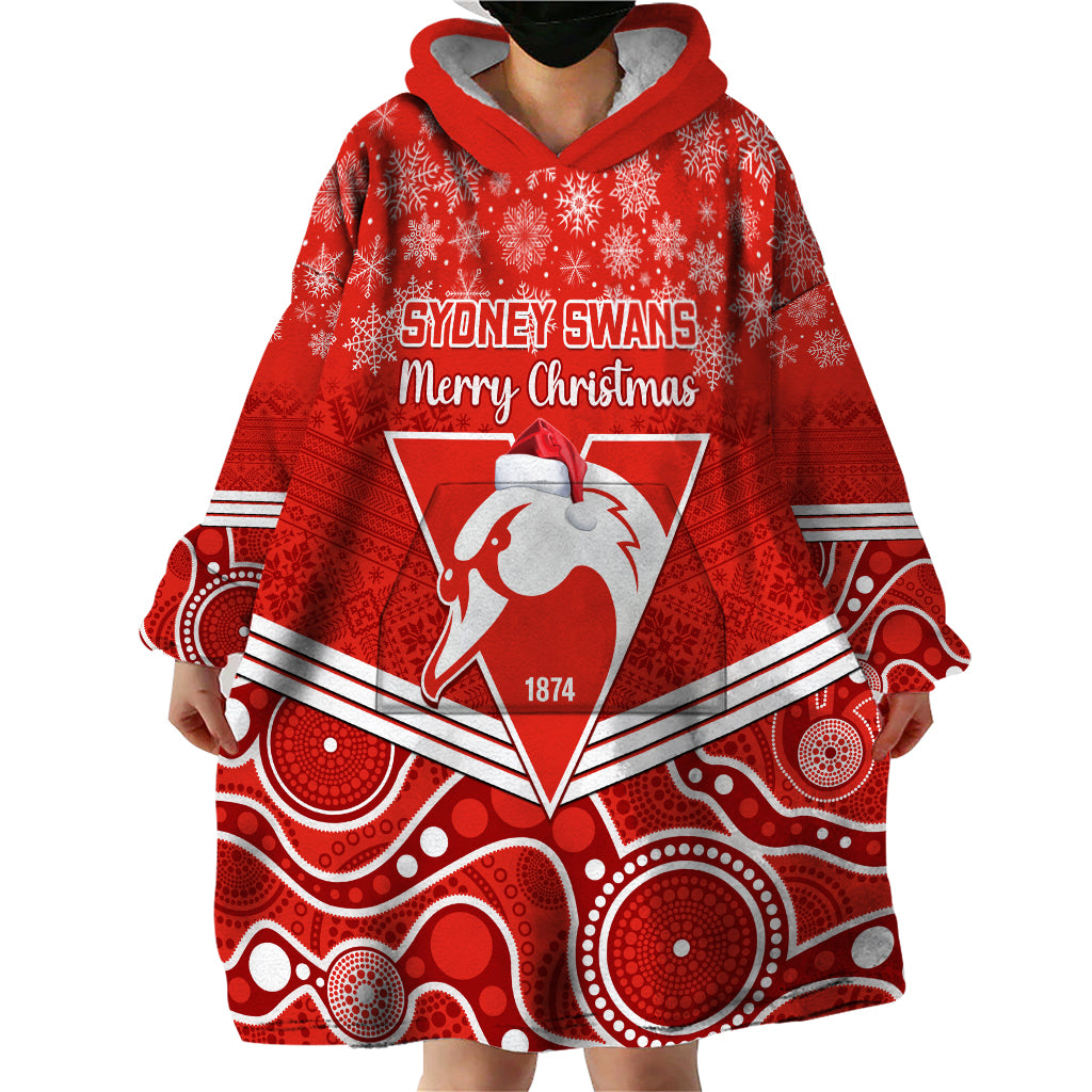 personalised-swans-football-christmas-wearable-blanket-hoodie-merry-xmas-2023-mix-aboriginal-art