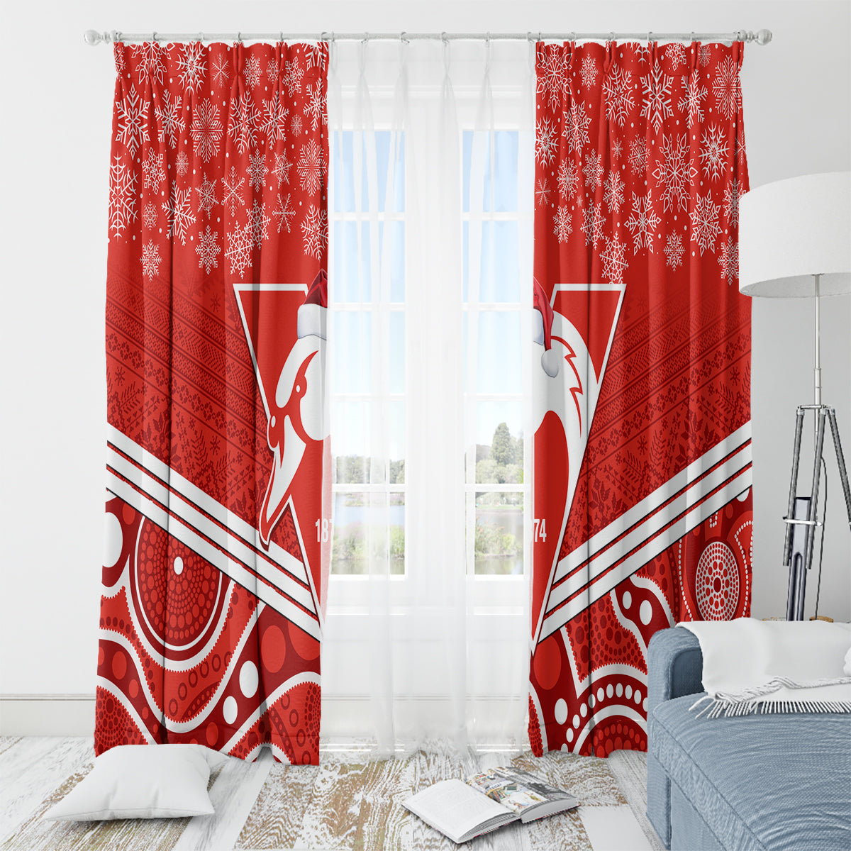 personalised-swans-football-christmas-window-curtain-merry-xmas-2023-mix-aboriginal-art