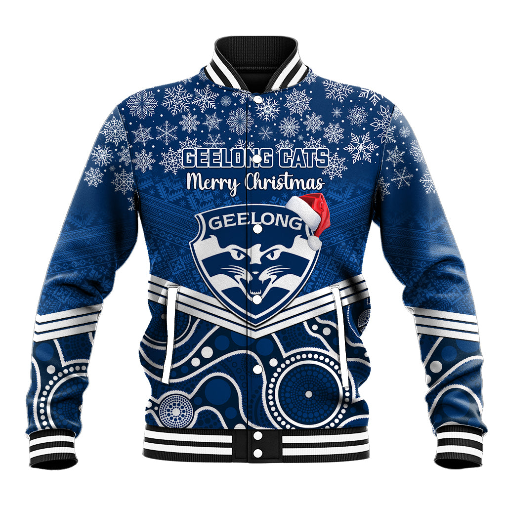 custom-geelong-football-christmas-baseball-jacket-merry-xmas-2023-mix-aboriginal-art