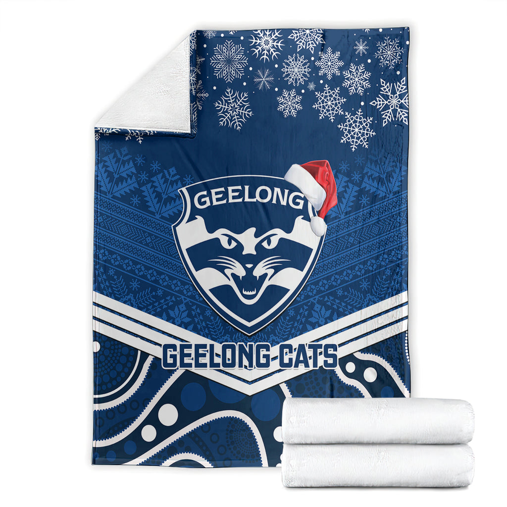 custom-geelong-football-christmas-blanket-merry-xmas-2023-mix-aboriginal-art