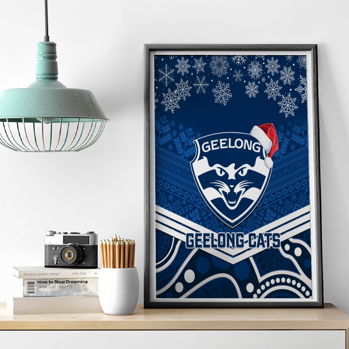 custom-geelong-football-christmas-canvas-wall-art-merry-xmas-2023-mix-aboriginal-art