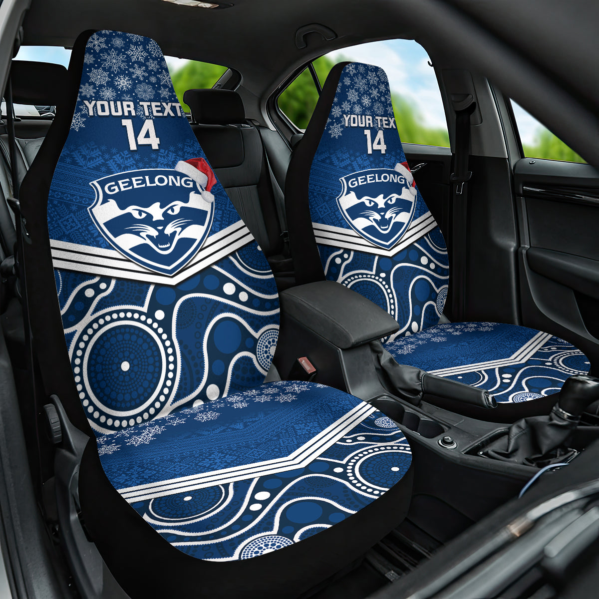 custom-geelong-football-christmas-car-seat-cover-merry-xmas-2023-mix-aboriginal-art