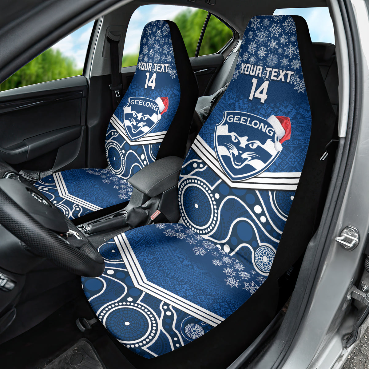 custom-geelong-football-christmas-car-seat-cover-merry-xmas-2023-mix-aboriginal-art