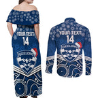 custom-geelong-football-christmas-couples-matching-off-shoulder-maxi-dress-and-long-sleeve-button-shirt-merry-xmas-2023-mix-aboriginal-art