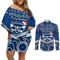 custom-geelong-football-christmas-couples-matching-off-shoulder-short-dress-and-long-sleeve-button-shirt-merry-xmas-2023-mix-aboriginal-art