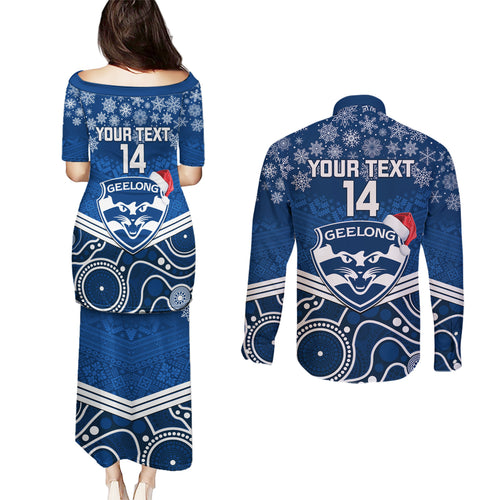 custom-geelong-football-christmas-couples-matching-puletasi-dress-and-long-sleeve-button-shirt-merry-xmas-2023-mix-aboriginal-art