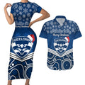 custom-geelong-football-christmas-couples-matching-short-sleeve-bodycon-dress-and-hawaiian-shirt-merry-xmas-2023-mix-aboriginal-art